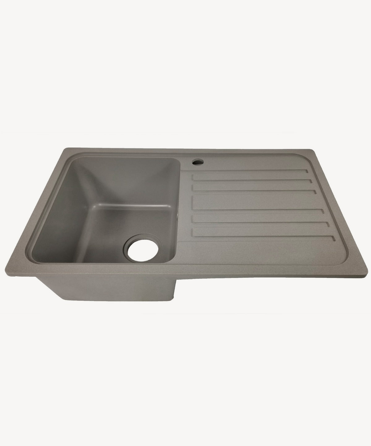 Evier de cuisine simple 1000 mm - gris ciment - Galanthus