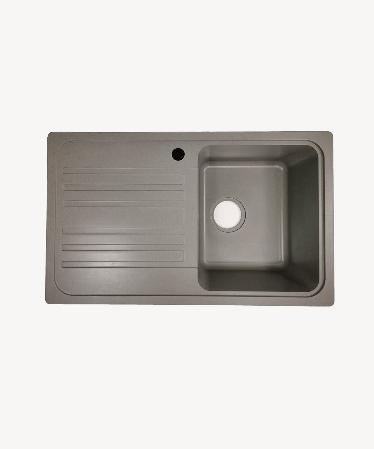 Evier de cuisine simple 1000 mm - gris ciment - Galanthus