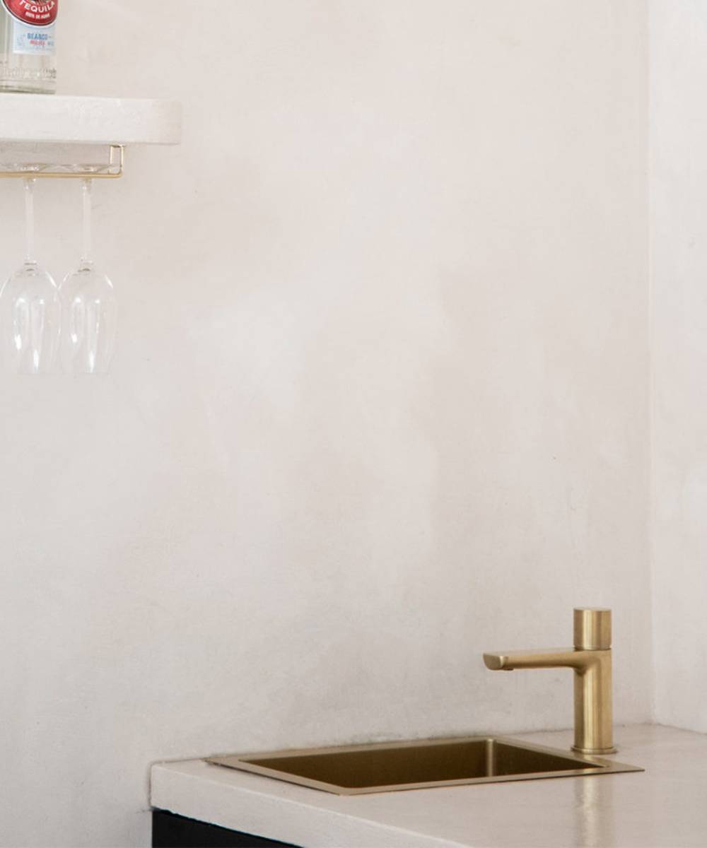 Évier de cuisine simple 380 mm - laiton brossé - Balsa