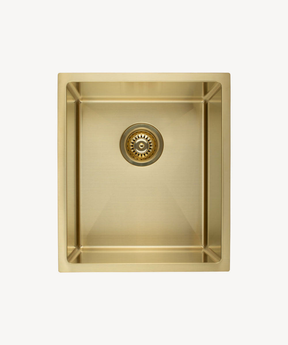 Évier de cuisine simple 380 mm - laiton brossé - Balsa