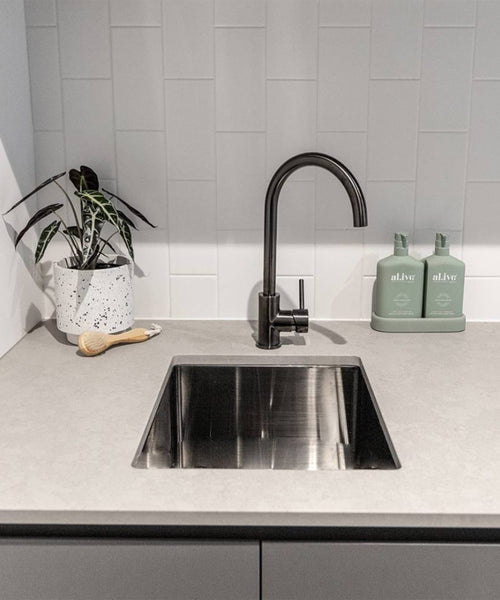 Évier de cuisine simple 380 mm - gunmetal brossé - Balsa