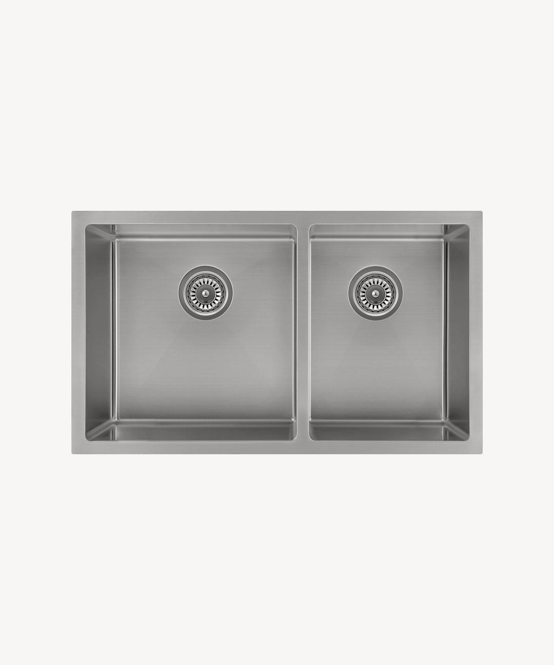 Évier de cuisine double 760 mm - acier inoxydable - Jaboty