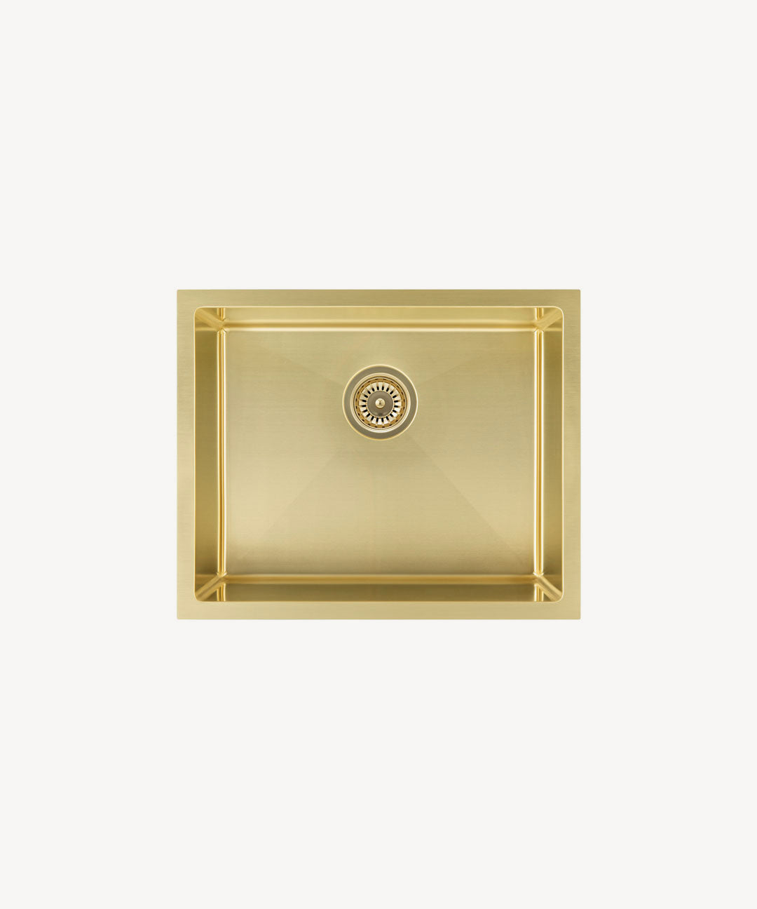 Évier de cuisine simple 550 mm - laiton brossé - Ohia