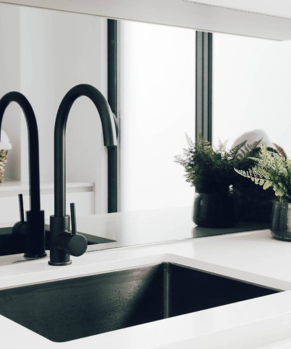 Évier de cuisine simple 550 mm - gun metal brossé - Ohia