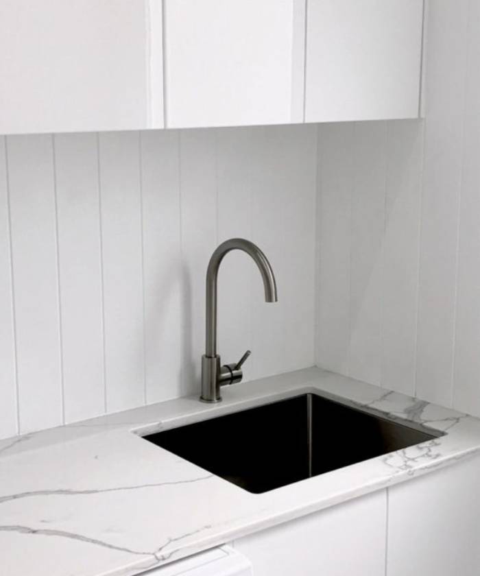 Évier de cuisine simple 550 mm - acier inoxydable - Ohia