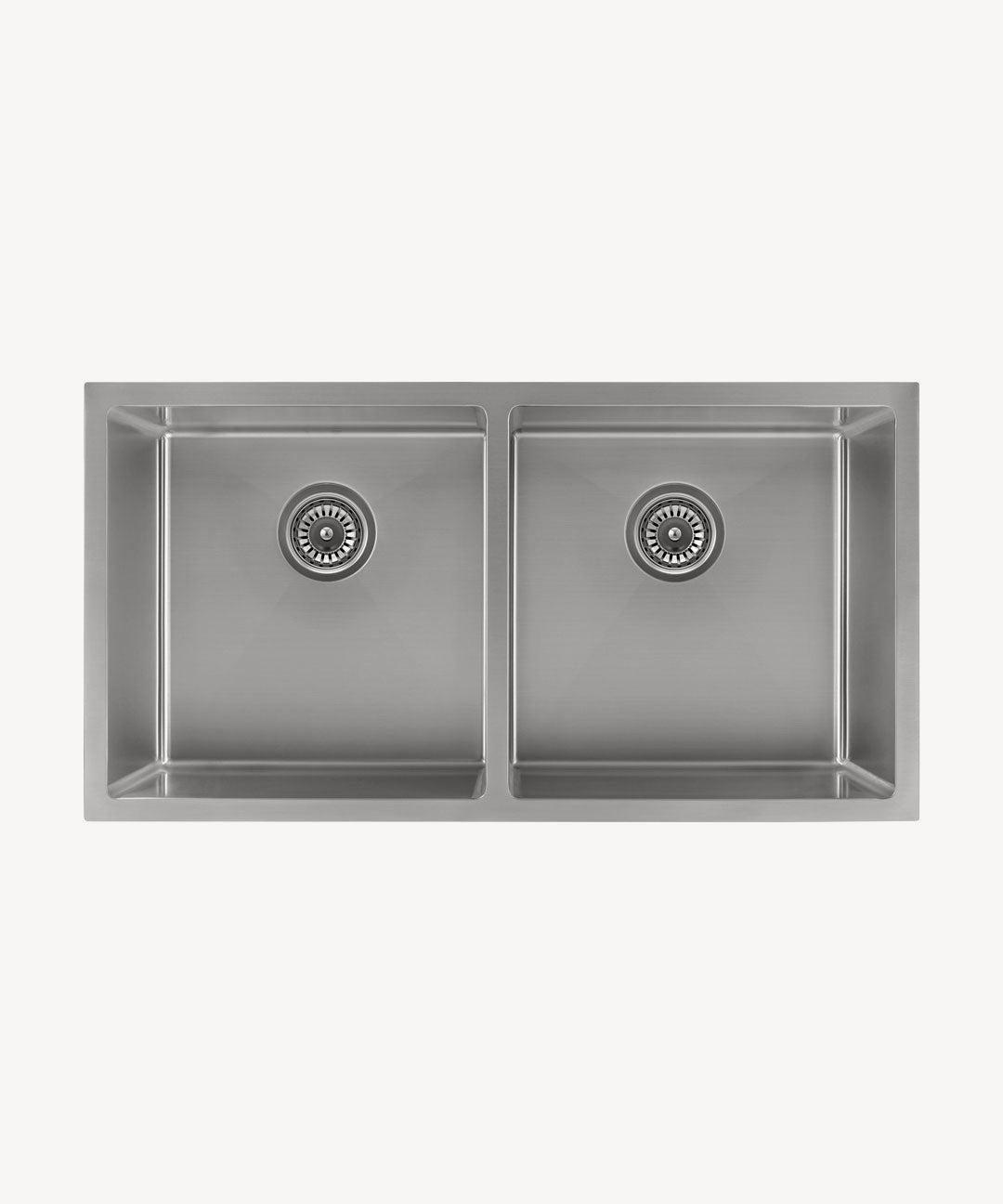 Évier de cuisine double 855 mm - acier inoxydable - Tilia