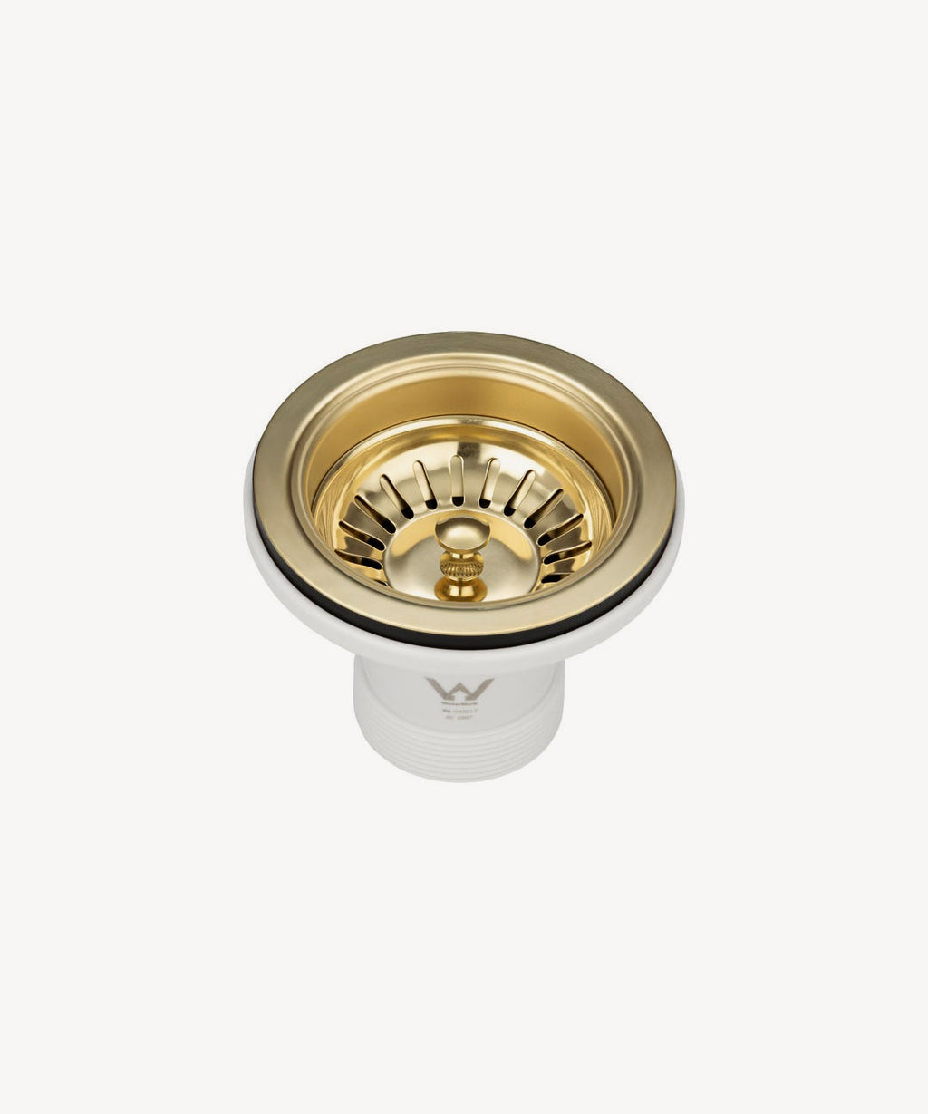 Évier simple 750 mm - laiton brossé - Hiba