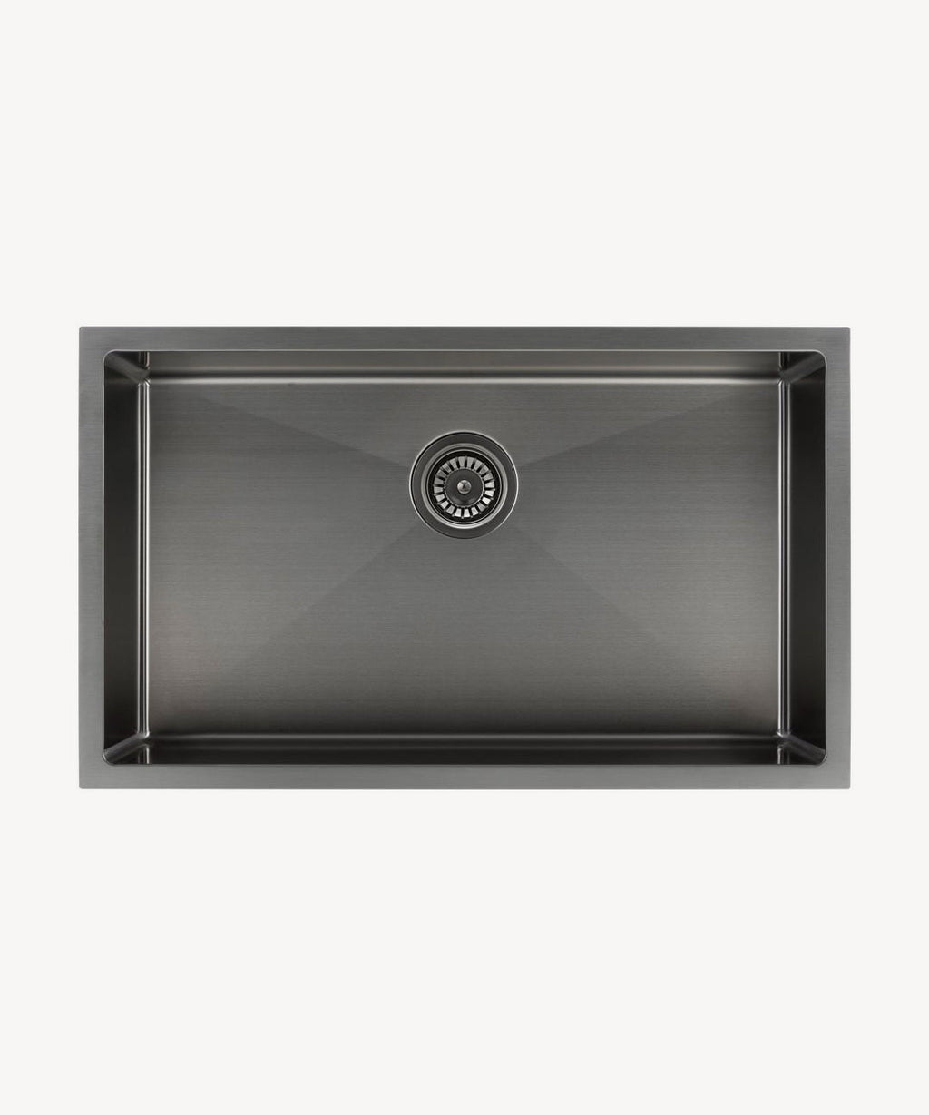 Évier simple 750 mm - gun metal brossé - Hiba