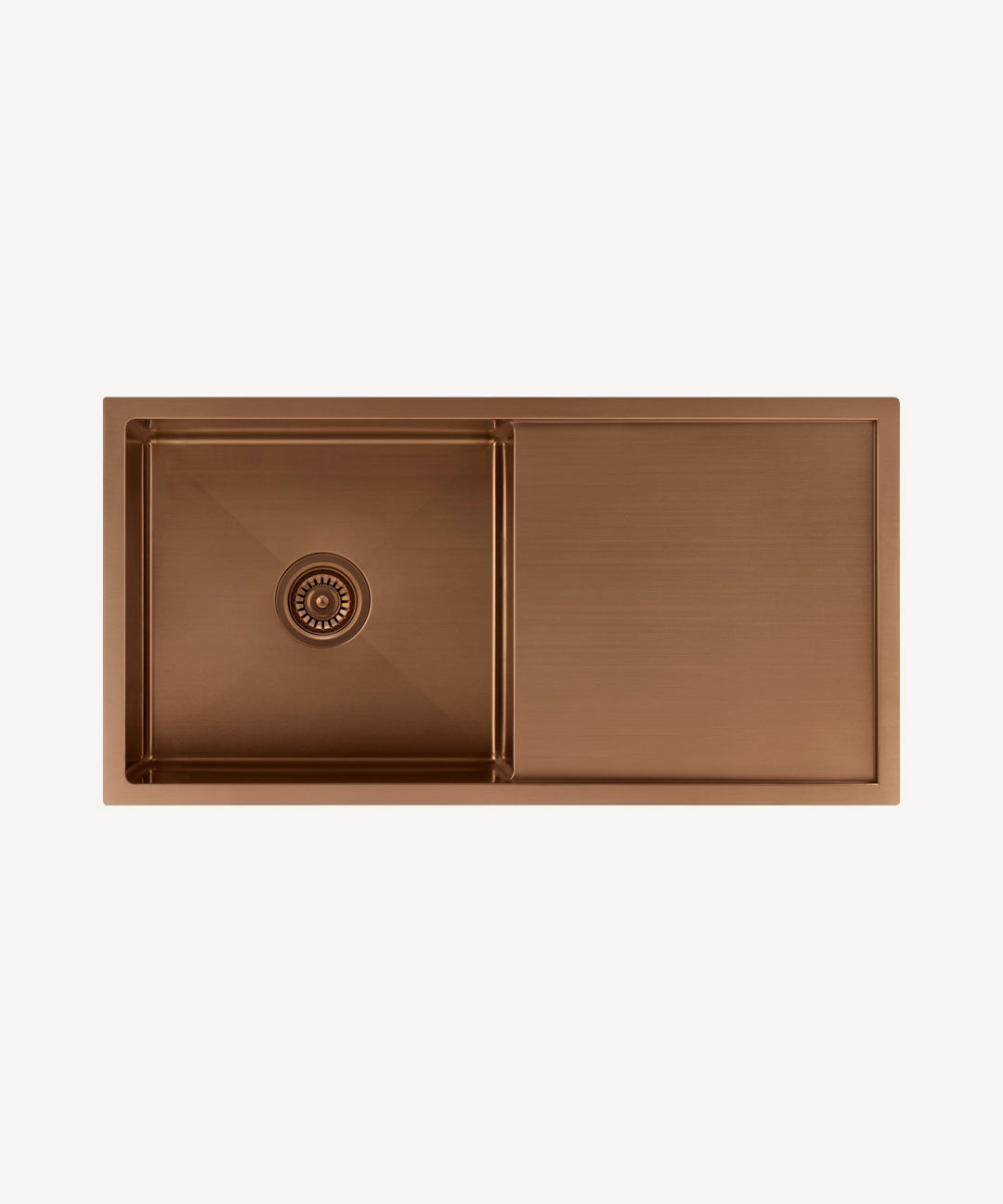 Évier de cuisine simple 880 mm - cuivre brossé - Limba