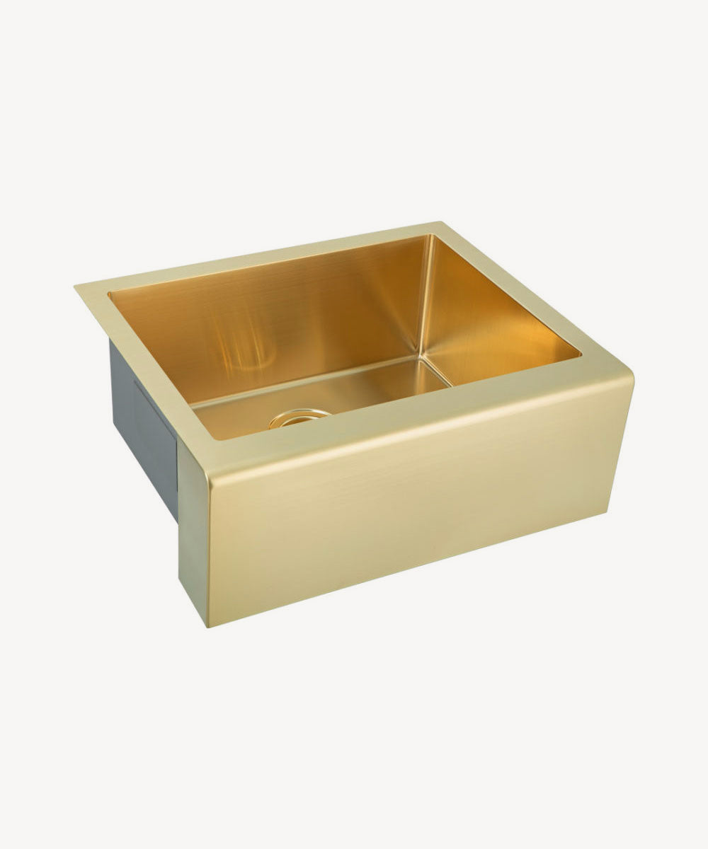 Évier de cuisine 600 mm - laiton brossé - Sugi