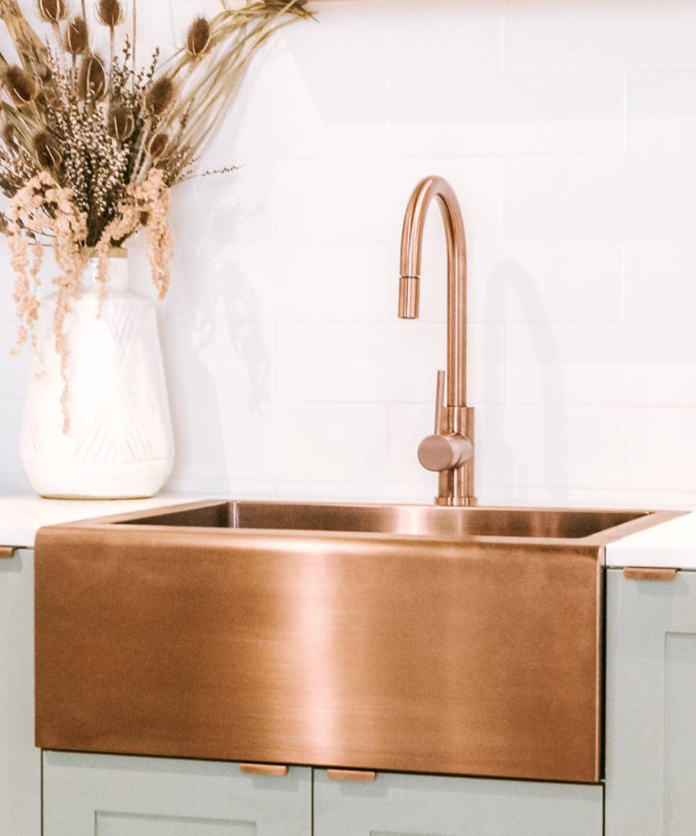 Évier de cuisine 600 mm - cuivre brossé - Sugi