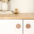 Bouton de meuble de cuisine rond 60 mm cuivre brossé