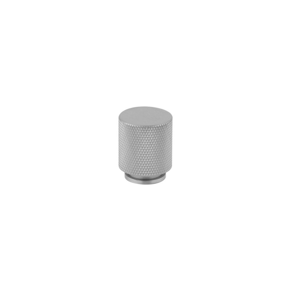Bouton de meuble de cuisine texturé - nickel brossé