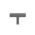Poignée de meuble de cuisine en T 50 mm - gunmetal brossé