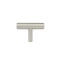 Poignée de meuble de cuisine en T 50 mm - nickel brossé